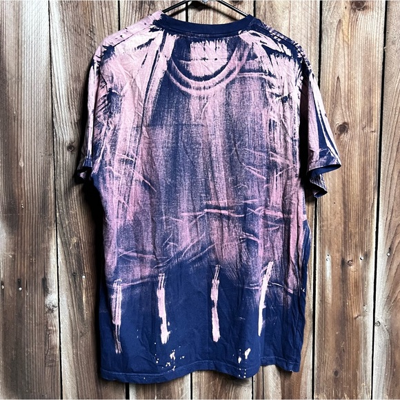 Imperious “You Suck @ Life” Blue, Pink Bleach Stained Short Sleeve T-Shirt Sz XL - Picture 3 of 4